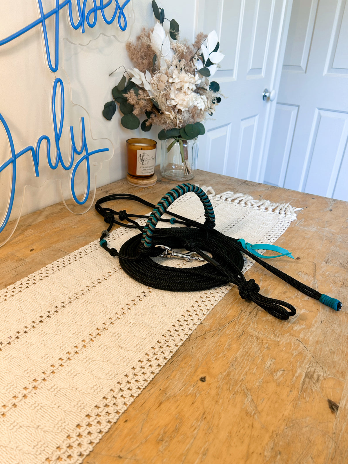 Premium Paracord Braided Halter + Lead Set