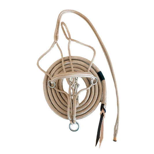 Knotless Sidepull Halter with Noseband Overlay + Lead Set